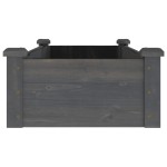 vidaXL Strat grădină înălțat cu căptușeală gri 120x45x25 cm lemn brad