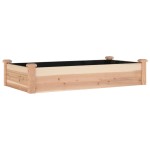 vidaXL Strat de grădină înălțat cu căptușeală, 120x60x25 cm, lemn brad