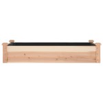 vidaXL Strat de grădină înălțat cu căptușeală, 120x60x25 cm, lemn brad