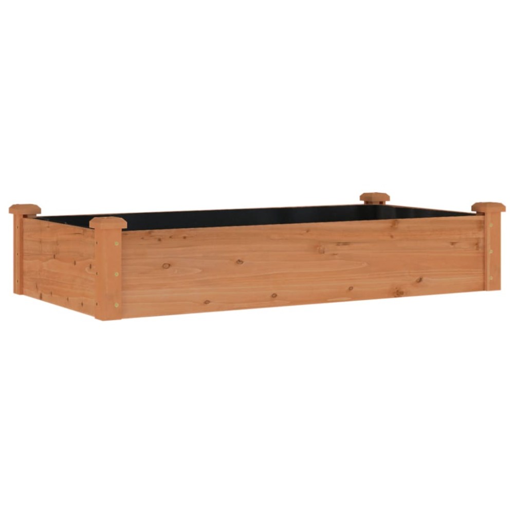 vidaXL Strat grădină înălțat cu căptușeală maro 120x60x25 cm lemn brad