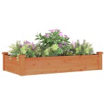 vidaXL Strat grădină înălțat cu căptușeală maro 120x60x25 cm lemn brad