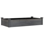 vidaXL Strat grădină înălțat cu căptușeală gri 120x60x25 cm lemn brad