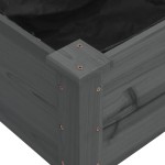vidaXL Strat grădină înălțat cu căptușeală gri 120x60x25 cm lemn brad