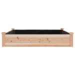 vidaXL Strat de grădină înălțat cu căptușeală, 120x120x25 cm lemn brad