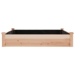 vidaXL Strat de grădină înălțat cu căptușeală, 120x120x25 cm lemn brad