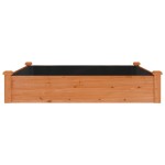 vidaXL Strat grădină înălțat căptușeală, maro 120x120x25 cm lemn brad