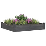 vidaXL Strat grădină înălțat cu căptușeală gri 120x120x25 cm lemn brad