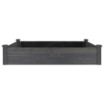 vidaXL Strat grădină înălțat cu căptușeală gri 120x120x25 cm lemn brad