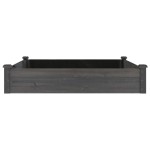 vidaXL Strat grădină înălțat cu căptușeală gri 120x120x25 cm lemn brad