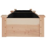 vidaXL Strat de grădină înălțat cu căptușeală, 240x45x25 cm, lemn brad