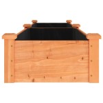 vidaXL Strat grădină înălțat cu căptușeală maro 240x45x25 cm lemn brad