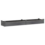 vidaXL Strat grădină înălțat cu căptușeală gri 240x45x25 cm, lemn brad
