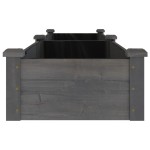 vidaXL Strat grădină înălțat cu căptușeală gri 240x45x25 cm, lemn brad