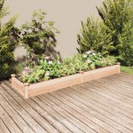 vidaXL Strat de grădină înălțat cu căptușeală, 240x60x25 cm, lemn brad vidaXL Strat de grădină înălțat cu căptușeală, 240x60x25 cm, lemn brad