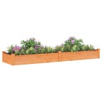 vidaXL Strat grădină înălțat cu căptușeală maro 240x60x25 cm lemn brad