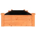 vidaXL Strat grădină înălțat cu căptușeală maro 240x60x25 cm lemn brad