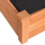 vidaXL Strat grădină înălțat cu căptușeală maro 240x60x25 cm lemn brad