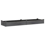 vidaXL Strat grădină înălțat cu căptușeală gri 240x60x25 cm, lemn brad