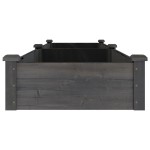 vidaXL Strat grădină înălțat cu căptușeală gri 240x60x25 cm, lemn brad