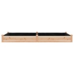 vidaXL Strat de grădină înălțat cu căptușeală, 240x120x25 cm lemn brad