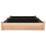 vidaXL Strat de grădină înălțat cu căptușeală, 240x120x25 cm lemn brad