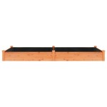 vidaXL Strat grădină înălțat cu căptușeală maro 240x120x25cm lemn brad