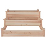 vidaXL Strat de grădină înălțat cu căptușeală, 120x120x56 cm lemn brad