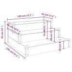 vidaXL Strat de grădină înălțat cu căptușeală, 120x120x56 cm lemn brad