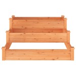 vidaXL Strat de grădină înălțat, maro, 120x120x56 cm, lemn masiv brad