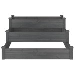 vidaXL Strat de grădină înălțat, gri, 120x120x56 cm, lemn masiv brad
