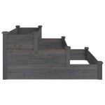 vidaXL Strat de grădină înălțat, gri, 120x120x56 cm, lemn masiv brad