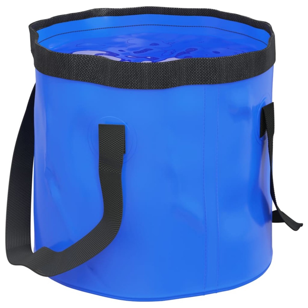 vidaXL Găleți pliabile, 2 buc., albastru, 20 L, PVC