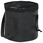 vidaXL Găleți pliabile, 2 buc., negru, 20 L, PVC vidaXL Găleți pliabile, 2 buc., negru, 20 L, PVC