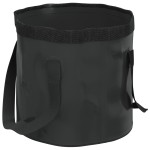 vidaXL Găleți pliabile, 2 buc., negru, 20 L, PVC vidaXL Găleți pliabile, 2 buc., negru, 20 L, PVC