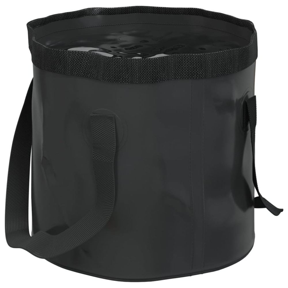 vidaXL Găleți pliabile, 2 buc., negru, 30 L, PVC