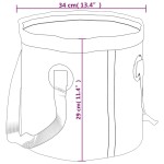 vidaXL Găleți pliabile, 2 buc., negru, 30 L, PVC vidaXL Găleți pliabile, 2 buc., negru, 30 L, PVC