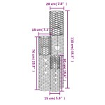 vidaXL Suporturi pentru lumânări, 3 buc., gri, răchită vidaXL Suporturi pentru lumânări, 3 buc., gri, răchită