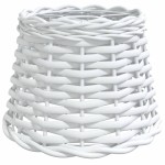 vidaXL Abajur lustră, alb, Ø20x15 cm, răchită vidaXL Abajur lustră, alb, Ø20x15 cm, răchită