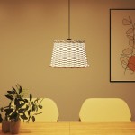 vidaXL Abajur lustră, alb, Ø40x26 cm, răchită vidaXL Abajur lustră, alb, Ø40x26 cm, răchită