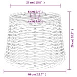 vidaXL Abajur lustră, alb, Ø40x26 cm, răchită vidaXL Abajur lustră, alb, Ø40x26 cm, răchită