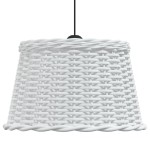 vidaXL Abajur lustră, alb, Ø45 x 28 cm, răchită vidaXL Abajur lustră, alb, Ø45 x 28 cm, răchită