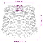 vidaXL Abajur lustră, alb, Ø45 x 28 cm, răchită vidaXL Abajur lustră, alb, Ø45 x 28 cm, răchită