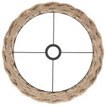 vidaXL Abajur lustră, maro, Ø40x26 cm, răchită vidaXL Abajur lustră, maro, Ø40x26 cm, răchită