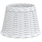 vidaXL Abajur de veioză, alb, Ø30x20 cm, răchită vidaXL Abajur de veioză, alb, Ø30x20 cm, răchită