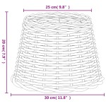 vidaXL Abajur de veioză, alb, Ø30x20 cm, răchită vidaXL Abajur de veioză, alb, Ø30x20 cm, răchită