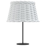 vidaXL Abajur veioză, alb, Ø38x23 cm, răchită vidaXL Abajur veioză, alb, Ø38x23 cm, răchită