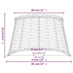 vidaXL Abajur veioză, alb, Ø38x23 cm, răchită vidaXL Abajur veioză, alb, Ø38x23 cm, răchită