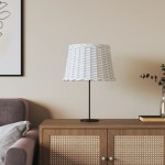 vidaXL Abajur veioză, alb, Ø40x26 cm, răchită