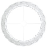 vidaXL Abajur veioză, alb, Ø40x26 cm, răchită