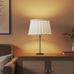 vidaXL Abajur lustră, alb, Ø45 x 28 cm, răchită vidaXL Abajur lustră, alb, Ø45 x 28 cm, răchită